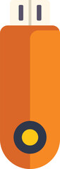 Poster - orange usb flash drive storing digital data, portable information device