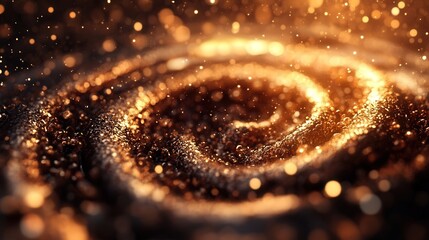 Aufkleber - dynamic swirl of liquid particles creating waves, with light refracting through the moving medium.