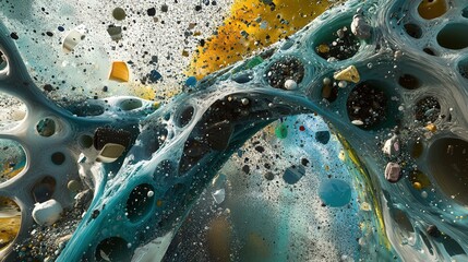 Poster - highly detailed visualization of microplastics as they move through wastewater treatment facilities.