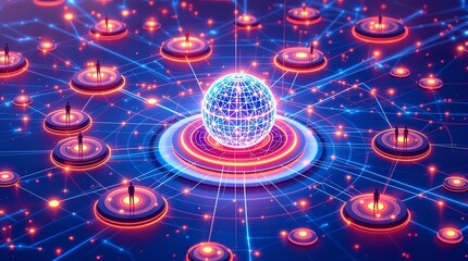 Connected World: AI-Generated Representation of IoT Devices and Network Links