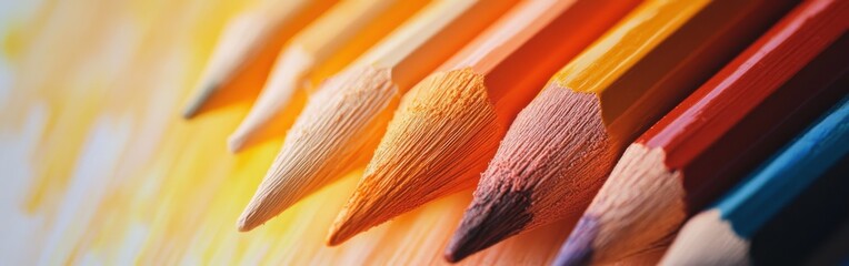 Aufkleber - Vibrant pencil strokes gradient in muted yellow tones creating a warm and inviting atmosphere