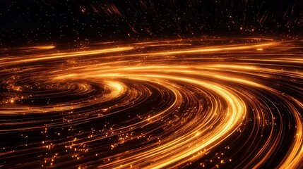 Aufkleber - simulation of gas particles in motion, with trails of light illustrating their speed and direction.