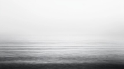Poster - Muted gray horizon blends pencil strokes and water textures for a serene minimalist landscape