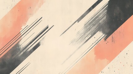 Poster - Minimalist pencil strokes backdrop in muted colors for creative projects and presentations
