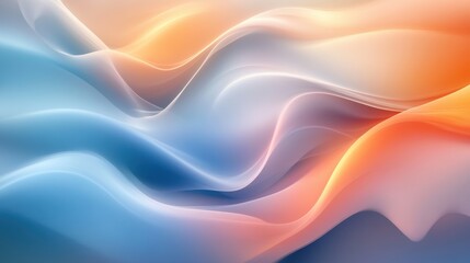 Poster - Soft flowing gradients create a serene and elegant background for artistic expressions and designs in calm hues