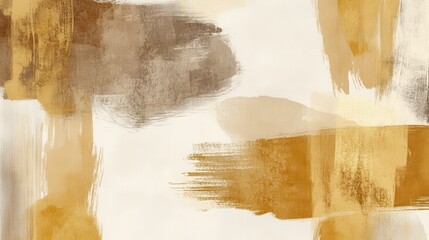 Poster - Abstract composition of muted pencil strokes and blotches in earthy tones, showcasing texture and subtle depth