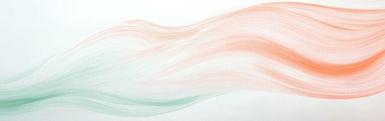 Poster - Flowing abstract lines of pencil strokes in soft hues create an ethereal sense of movement across the canvas surface
