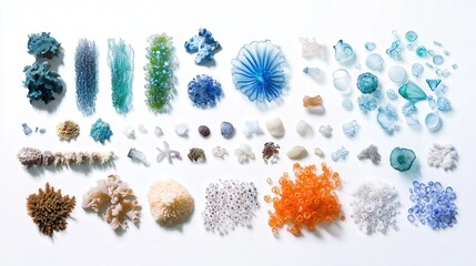 Poster - visual showing the size comparison between microplastics and other pollutants in marine ecosystems.