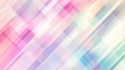 Poster - abstract composition using pastel shades of pink, lilac, blue and light green.  
