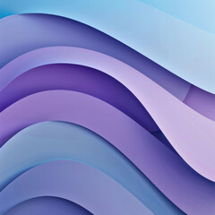 Poster - abstract background with smooth wavy lines made in shades of blue, purple and lavender. 