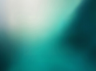 Aufkleber - Grainy texture, blurred teal and white gradient.  Soft, abstract background with a subtle, hazy feel.  The color transitions smoothly, creating a calming atmosphere.