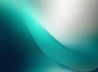 Aufkleber - Abstract image with a grainy texture.  Fluid, teal and white curves blend seamlessly, creating a soft, ethereal feel.  The colors transition smoothly, forming a dynamic yet calming visual.