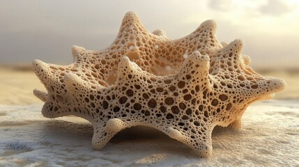 Fototapete - artistic visualization of solid particles clustering together into complex, natural forms
