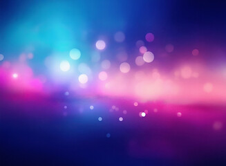 Poster - A grainy, textured abstract image featuring a vibrant blend of pink, blue, and purple hues.  The bokeh effect creates a dreamy, ethereal atmosphere.