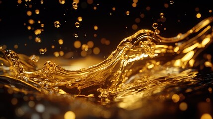 Fototapete - liquid particles blending seamlessly, forming abstract shapes in motion