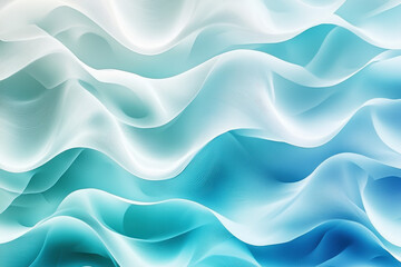 Poster - Soft blended wave-like shapes in cool tones create a serene pattern in high detail and resolution