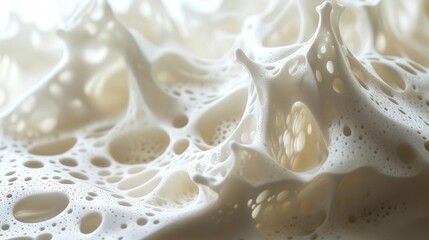 Poster - particles interacting with a solid surface, spreading out into dynamic wave-like patterns.