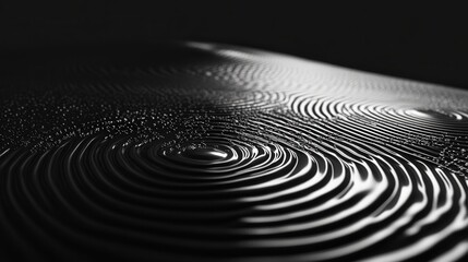 Poster - Liquid particles spreading out as they hit a surface, forming concentric ripples. --ar 16:9 --v 6.1 Job ID: 4257e5f0-a58b-472d-bb91-4d40eefaa995