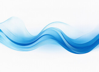 Aufkleber - Abstract image of flowing, grainy blue waves on a white background. The texture is smooth, yet slightly rough, creating a dynamic visual effect.
