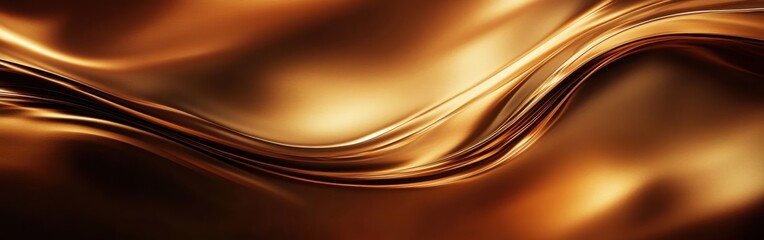 Poster - Liquid-like bronze gold patterns create a mesmerizing visual experience