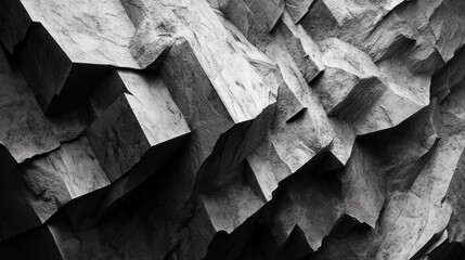Poster - Rough, angular solid particles resting together, creating a rugged and natural texture.