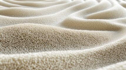 Poster - Solid particles resembling grains of rice, arranged in flowing patterns over a textured background.