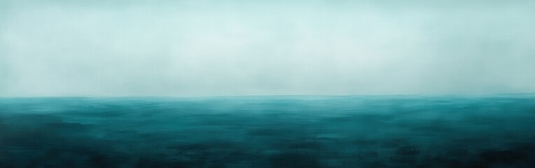 Poster - Gradient strokes create a tranquil visual experience in muted blue and green tones mimicking natural elements
