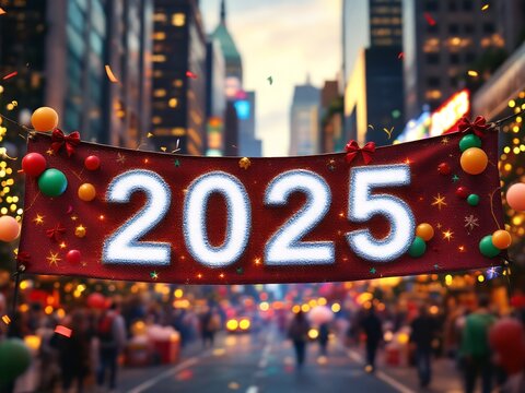 2025 3D of Happy New Year Festive Gold and Blue Design for Marketing and Celebrations