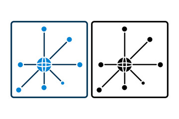 Poster - Networking Nodes icon. icon related to Start Up. suitable for web site, app, user interfaces, printable etc. solid icon style. simple vector design editable