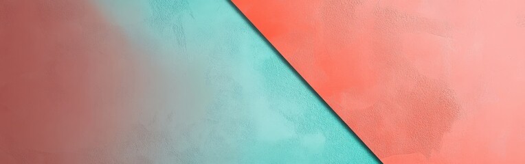 Poster - Elegant coral and mint colors blend beautifully in a modern design