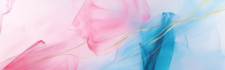 Poster - Abstract pastel pencil strokes create a serene backdrop with soft hues blending harmoniously in a modern art style