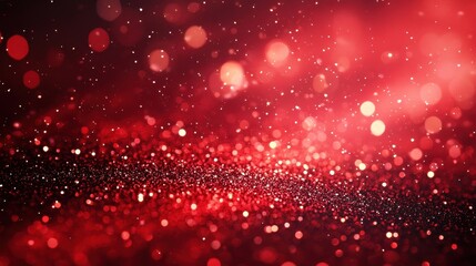 Poster - vibrant red bokeh background with passionate heat for glamorous designs