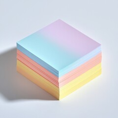 Poster - Colorful sticky notes stacked in vibrant hues suitable for organization and creativity in office or school environments