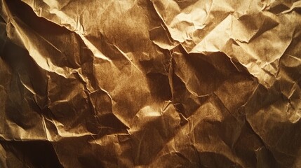 Wall Mural - Abstract crumpled and creased recycle brown paper texture background