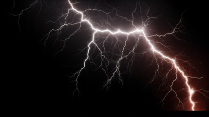 Aufkleber - Captivating Lightning Strikes Illuminating Dark Skies with Stunning Visual Effects for Dramatic Backgrounds and Atmospheric Designs