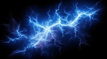 Aufkleber - Stunning Lightning Effect on Transparent Background with Brilliant Blue Color and Dramatic Energy Display for Creative Projects and Designs