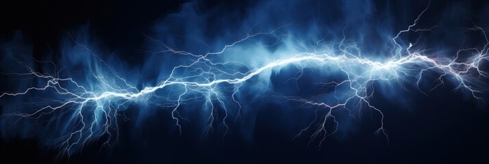 Aufkleber - Dramatic Lightning Effect on Transparent Background for Artistic Design and Creative Projects, Dynamic Energy and Nature Element Visualization