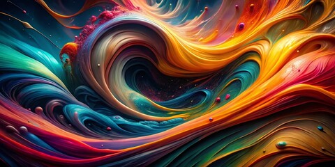 Aufkleber - Long Exposure Paint Swirls: Vibrant Colors for Digital Marketing Campaigns
