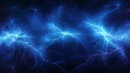 Aufkleber - Vibrant Glowing Rectangular Frame with Electric Blue Lightning Bolts Against Dark Background for Dynamic Visual Effects and Backgrounds