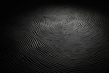 Poster - Fingerprint pattern forming concentric circles, representing unique identity and data protection