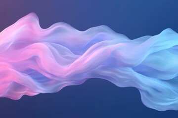 Poster - Soft Glowing Data Streams in Futuristic Cloud Concept for Digital Imagery