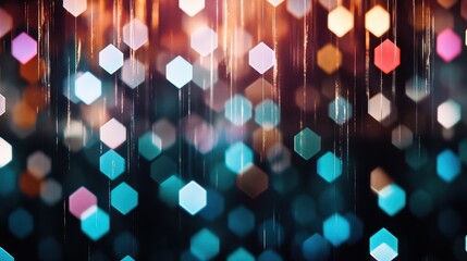Poster - An abstract image featuring vibrant light patterns and bokeh effects, creating an enchanting backdrop that evokes emotion and reflects creativity in modern artistic expression.