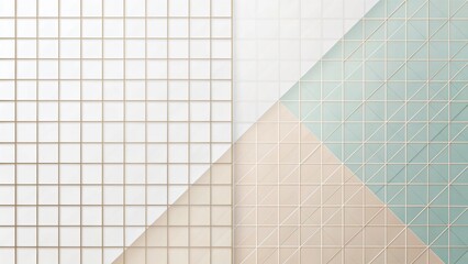 Poster - Modern Grid Art Template with Text Space: Left-Aligned Design for Branding & Marketing