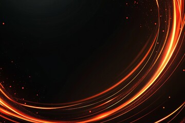 Poster - A black background with a bright orange line