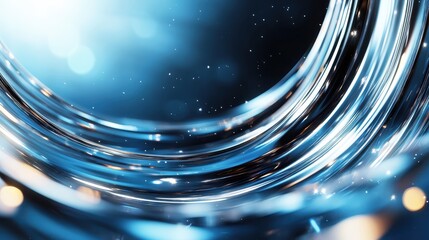 Poster - The image presents captivating waves and bright blue tones, illustrating the dynamism of water forms combined with light reflections that inspire feelings of freedom.