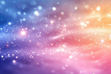 Aufkleber - Sparkling glitter background with vibrant purple, pink, and gold bokeh lights.