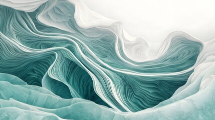 Aufkleber - Luxurious and sophisticated mint green abstract background with mesmerizing fluid textures soft gradients and marble inspired organic patterns