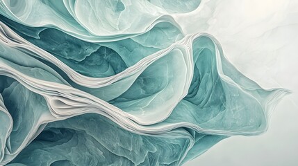 Poster - Luxurious mint green marble background with flowing fluid textures and soft gradients offering a modern and sophisticated touch to digital and interior design projects