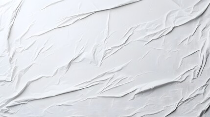 Leinwandbilder - Detailed Crumpled and Creased White Paper Texture with Subtle Shadows and Wrinkles Creating a and Tactile Background Suitable for Creative Projects