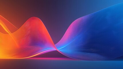 Leinwandbilder - Captivating Futuristic 3D Abstract Design with Smooth Glowing Neon Lines Forming a Visually Striking and Energetic Prismatic Composition